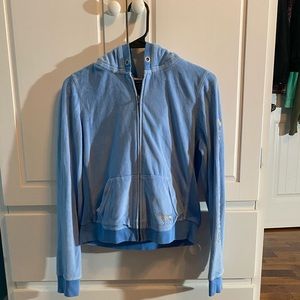 Victoria’s Secret PINK Blue velvet hoodie medium